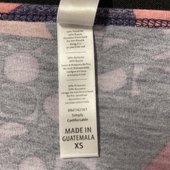 LuLaRoe New XS Geometric Classic T-Shirt NWT - Picture 6 of 8